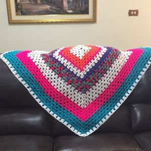 Handmade crochet quilt/throw